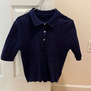 Navy Blue woman Polo Shirt
